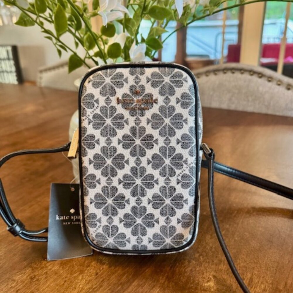 Kate Spade New York Spade Flower North South Phone Crossbody - Black Multi